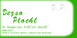 dezso plochl business card